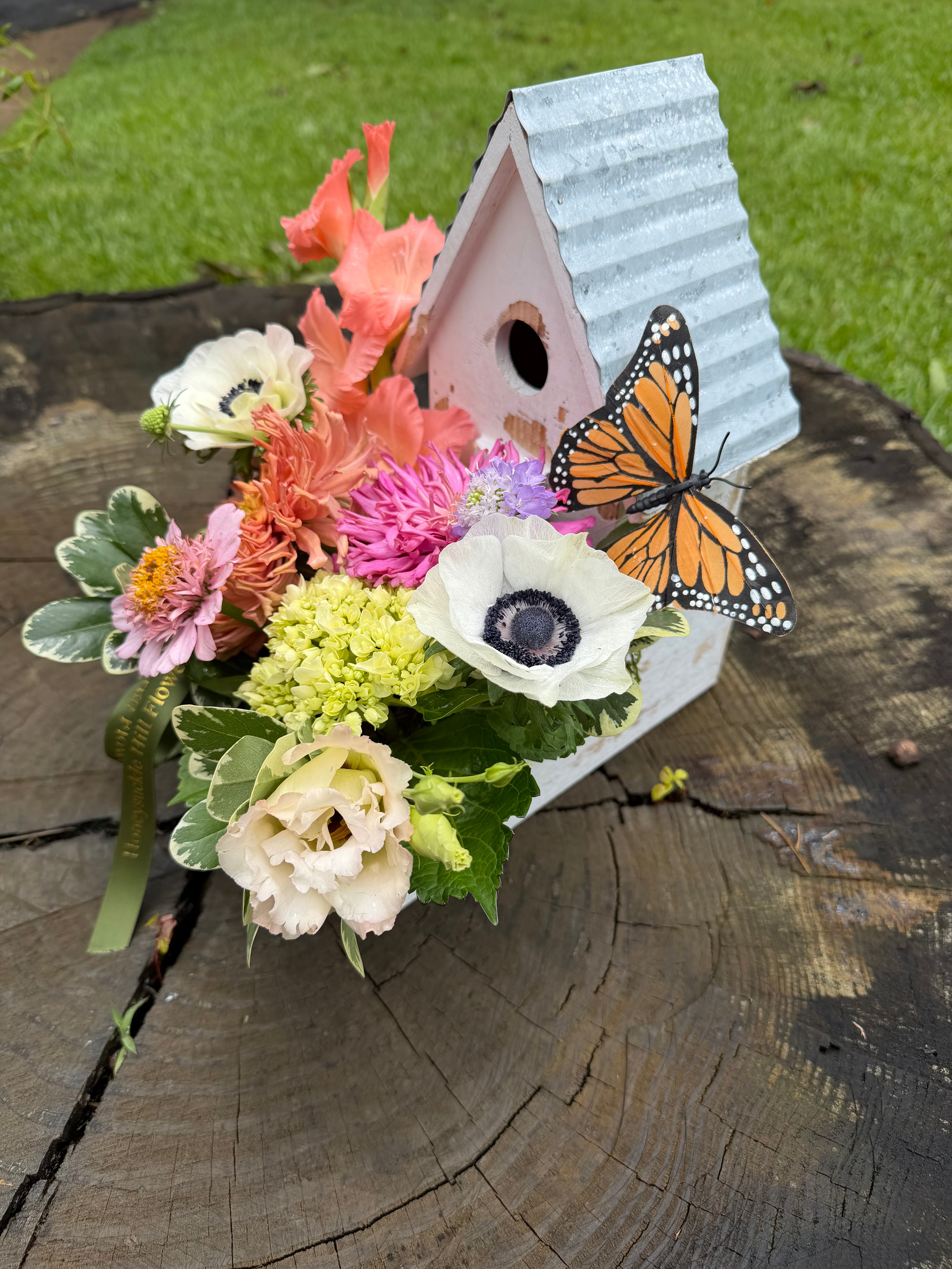 Birdhouse Floral Planter